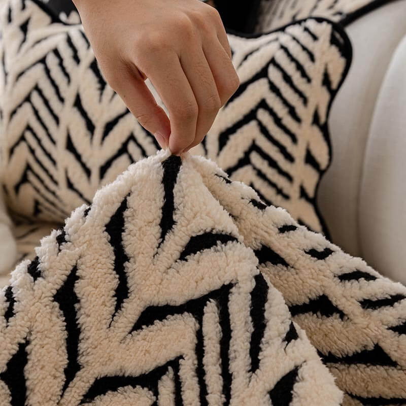 Premium Warm Wheat-Ear Plush Anti-Slip Anti-Scratch Sofa Cover