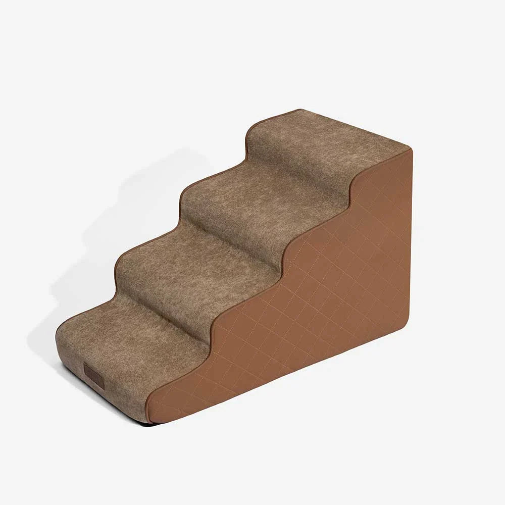 Faux Leather High-Density Sponge Removable Pet Steps - LuxeStep