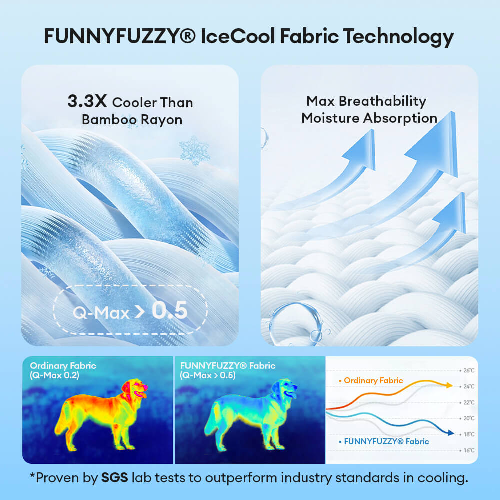Extra Large Cooling Washable Rectangle Orthopaedic Dog Bed - Cooling Nap