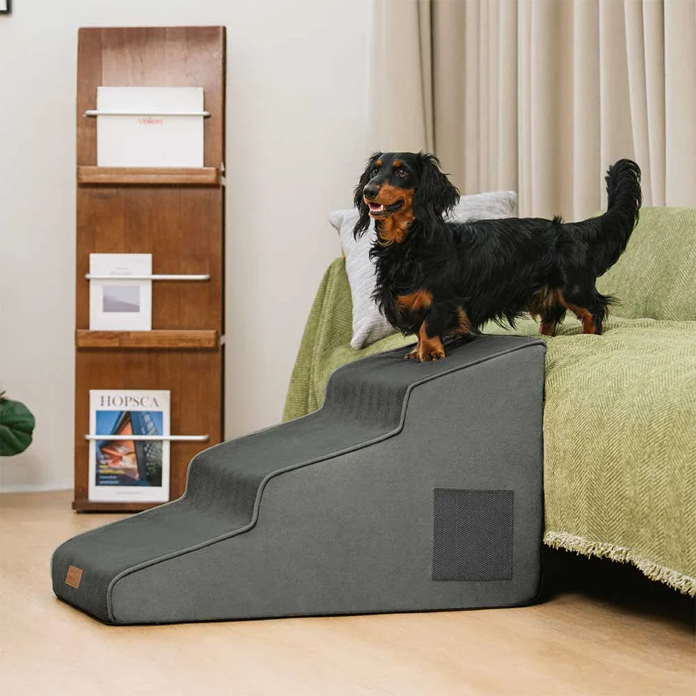 Chenille Extra Wide Non-Slip Removable Sponge Pet Steps - SafeRamp
