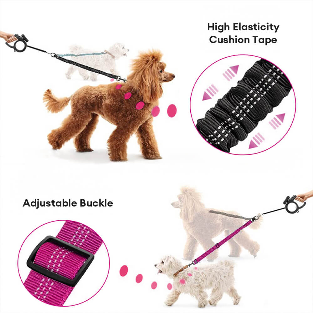No-Tangle Shock Absorbing Double Lead Dog Lead
