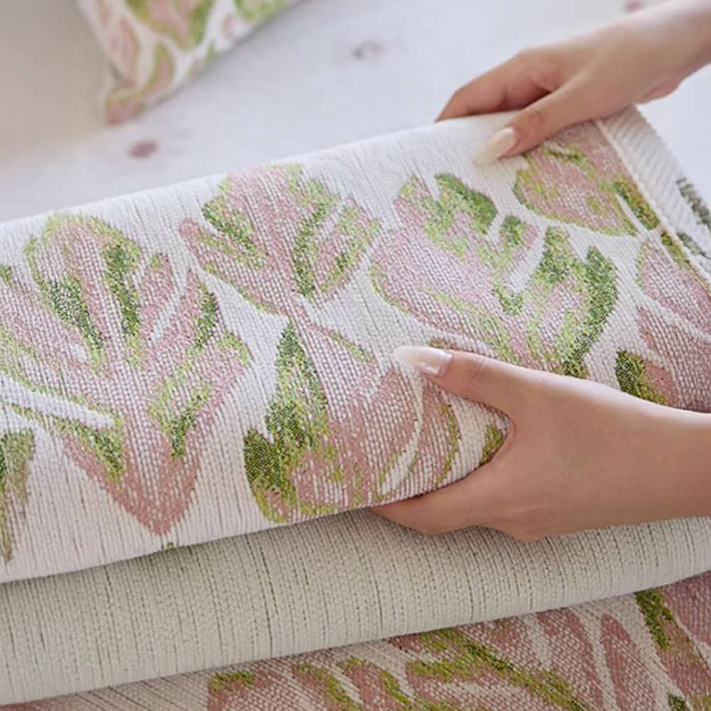 Chenille Romantic Botanical Design Comfortable Sofa Cover