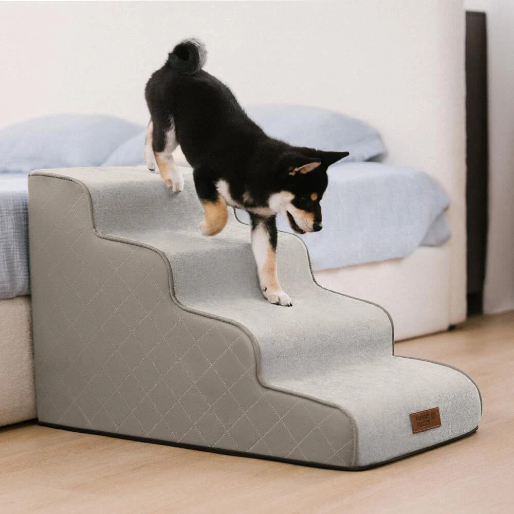 Faux Leather High-Density Sponge Removable Pet Steps - LuxeStep