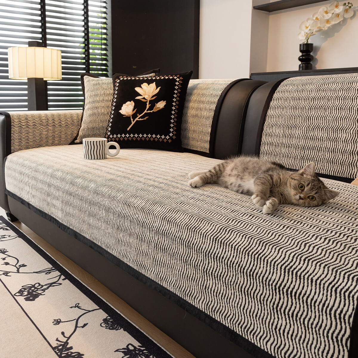 Light Luxury Chenille Breathable Fabric Scratch-Resistant Non-Slip Sofa Cover