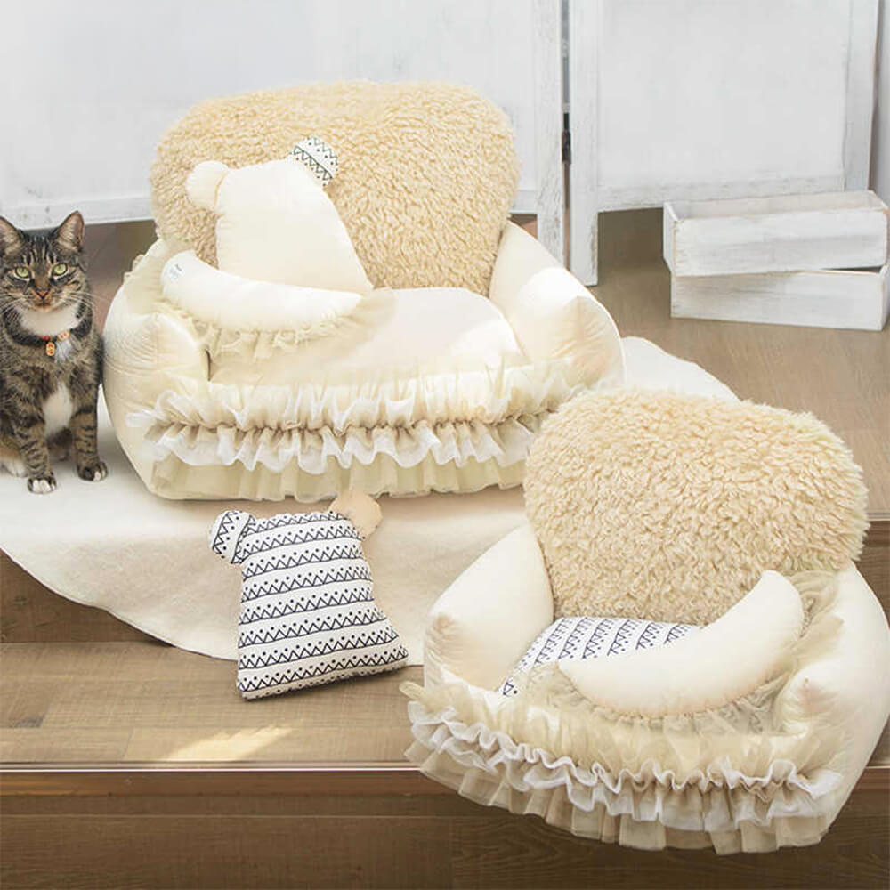 Nordic Soft Faux Lamb wool Ultra-Warm Dog Bed