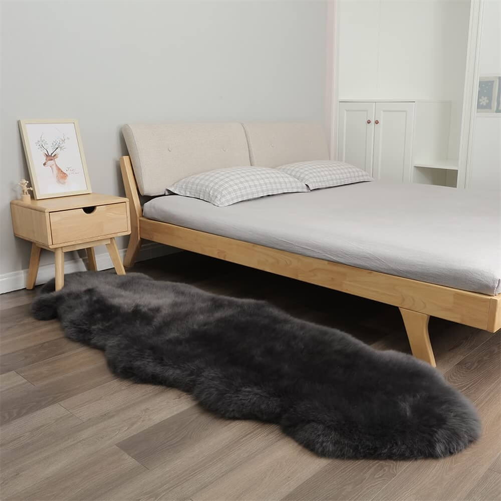 Long Plush Soft Irregular Cashmere Rug – Cosy Comfort for Your Home