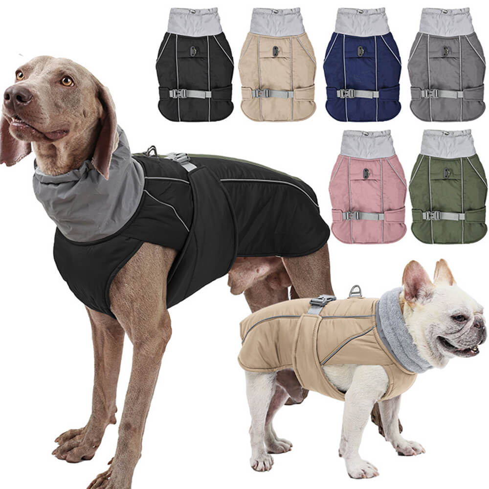 Waterproof Warm High Collar Reflective Dog Thickened Jacket