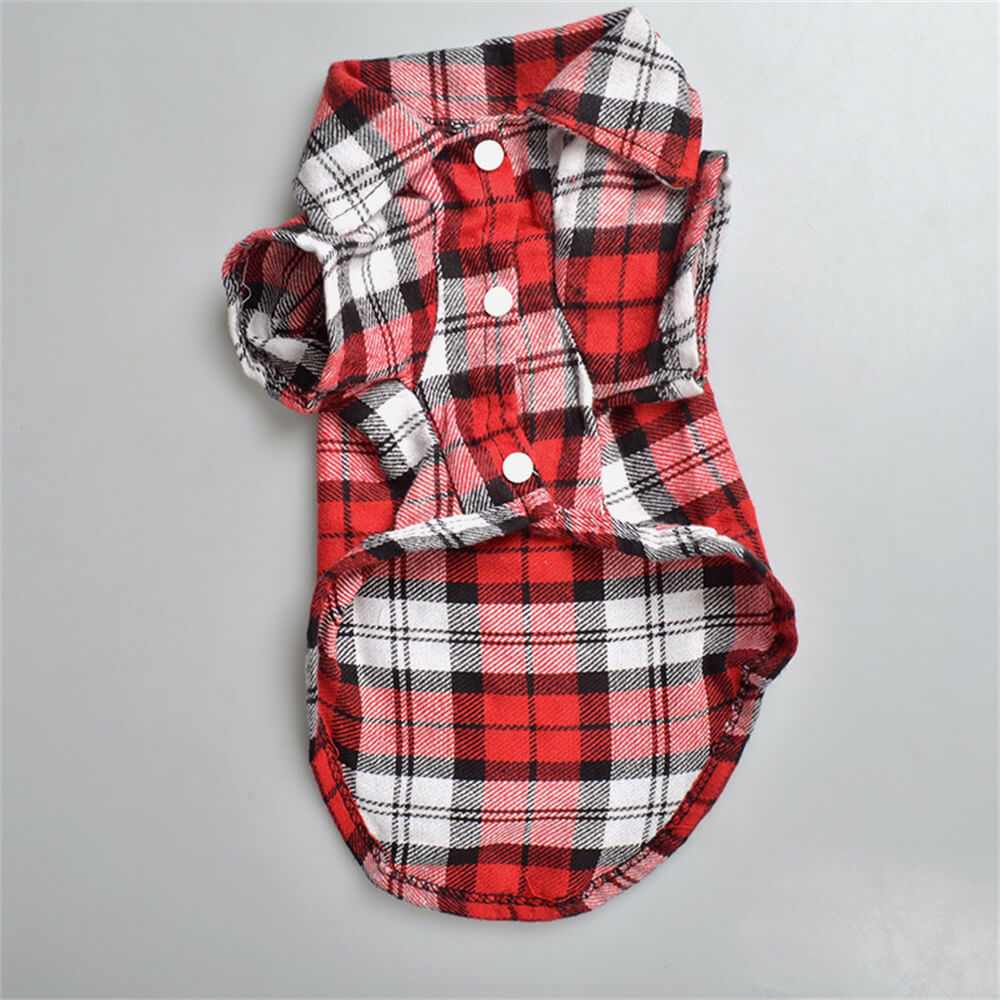 Classic Plaid Dog Shirt - Cosy and Stylish for Every Occasion