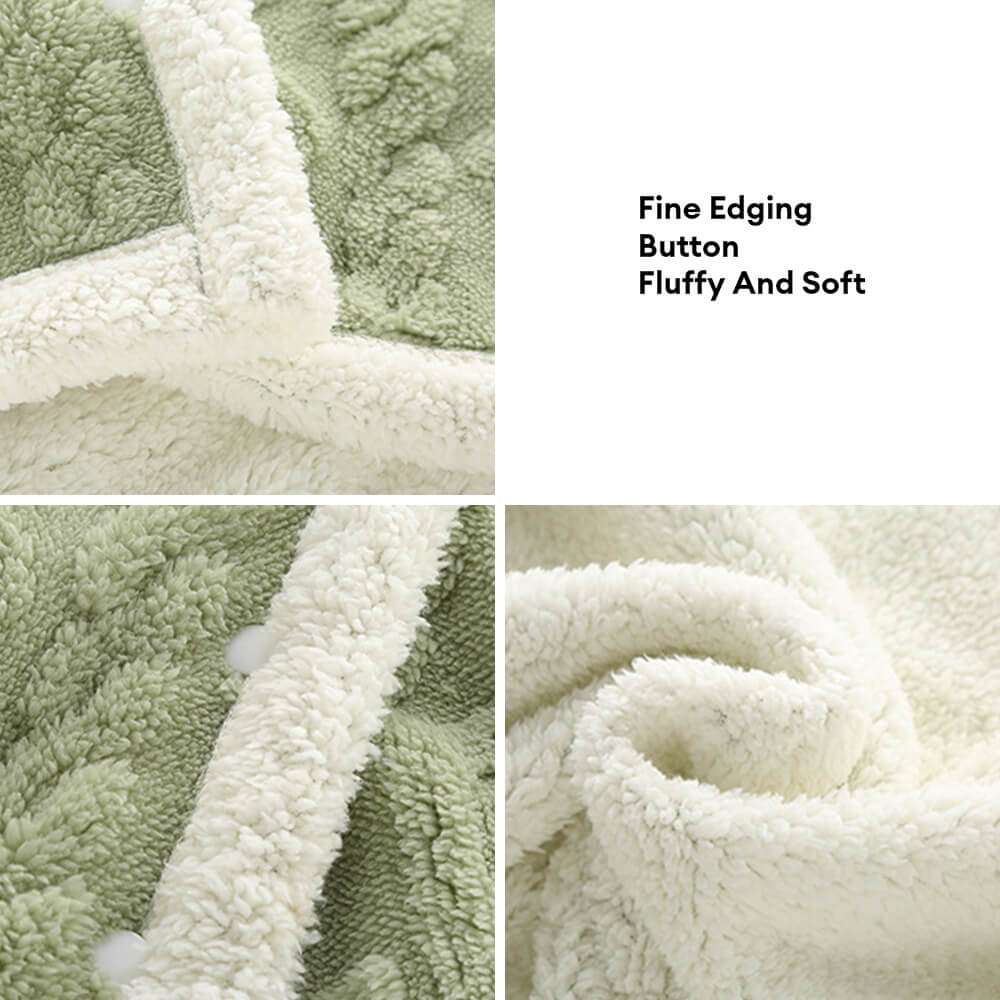 Fluffy Cosy Sherpa Fleece Multi-Purpose Nap Shawl Throw Blanket