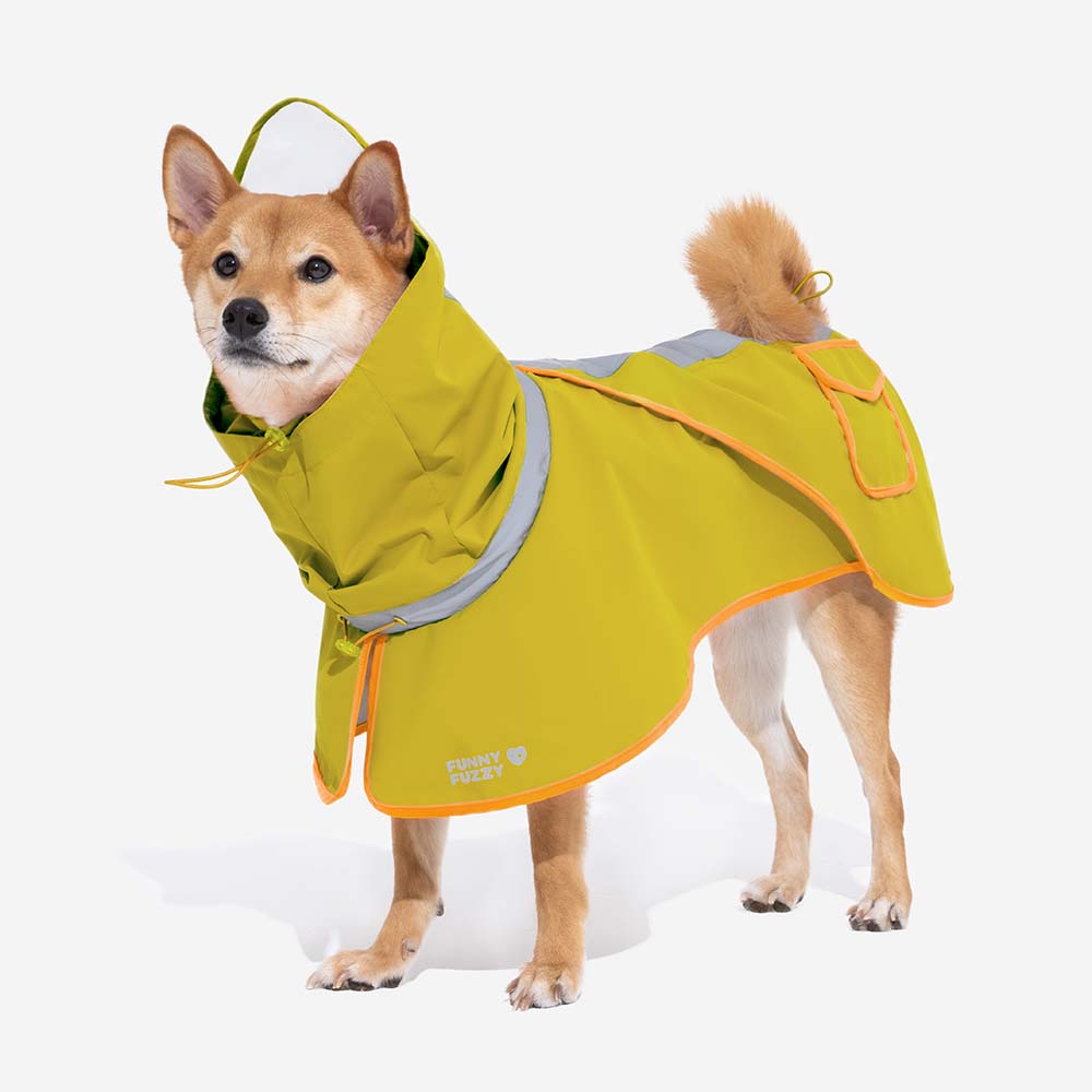 Adjustable Reflective Waterproof with Pocket Dog Human Matching Raincoat-Stay Dry