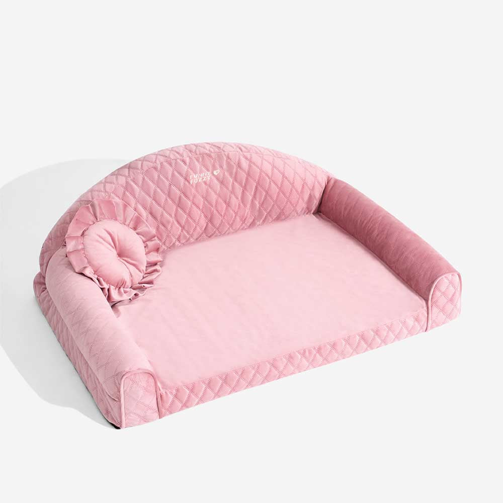 Pinky Cosy Bolster Dog Sofa Bed - Princess Lord