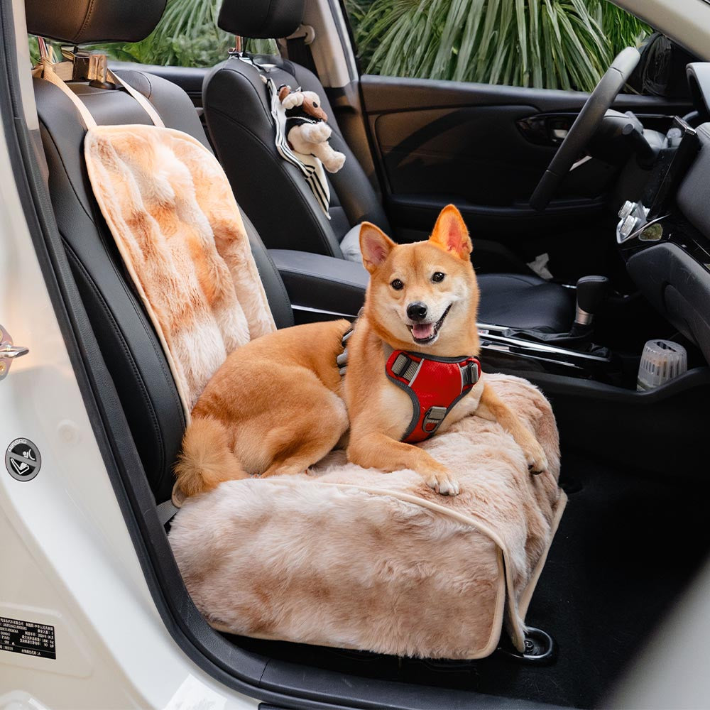 Fluffy Cosy Calming Pet Blanket Car Seat Protector Cover- Sure step