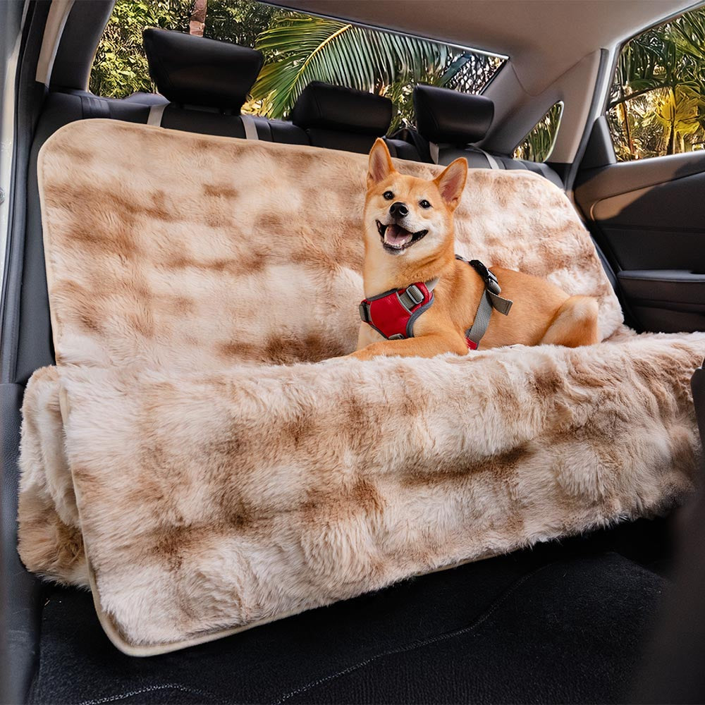 Fluffy Cosy Calming Pet Blanket Car Seat Protector Cover- Sure step