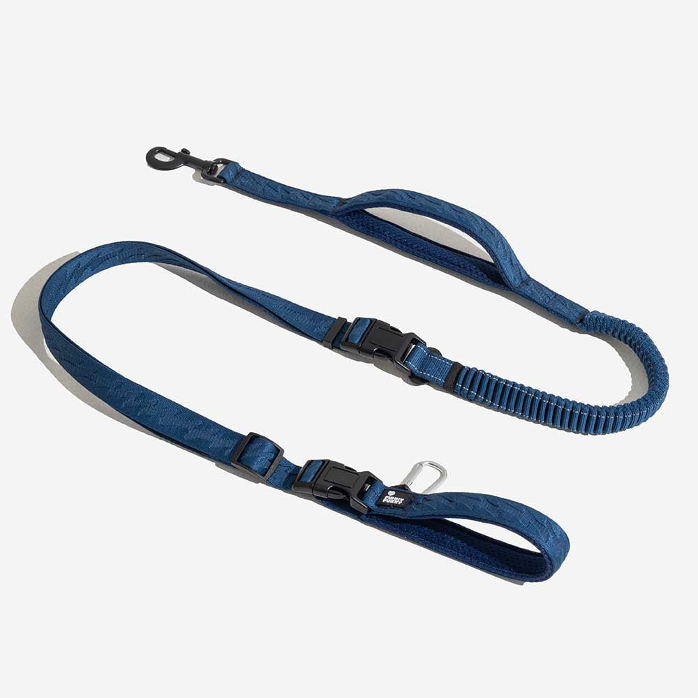 Dual-sided Reflective Adjustable Versatile Soft Handle Nylon Large Dog Lead - Flexi Walker