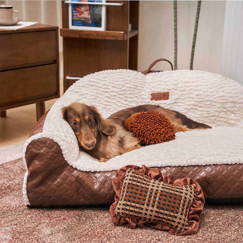 Classic Cosy Cushioning Pillow Bolster Dog Sofa Bed - Sofa Potato