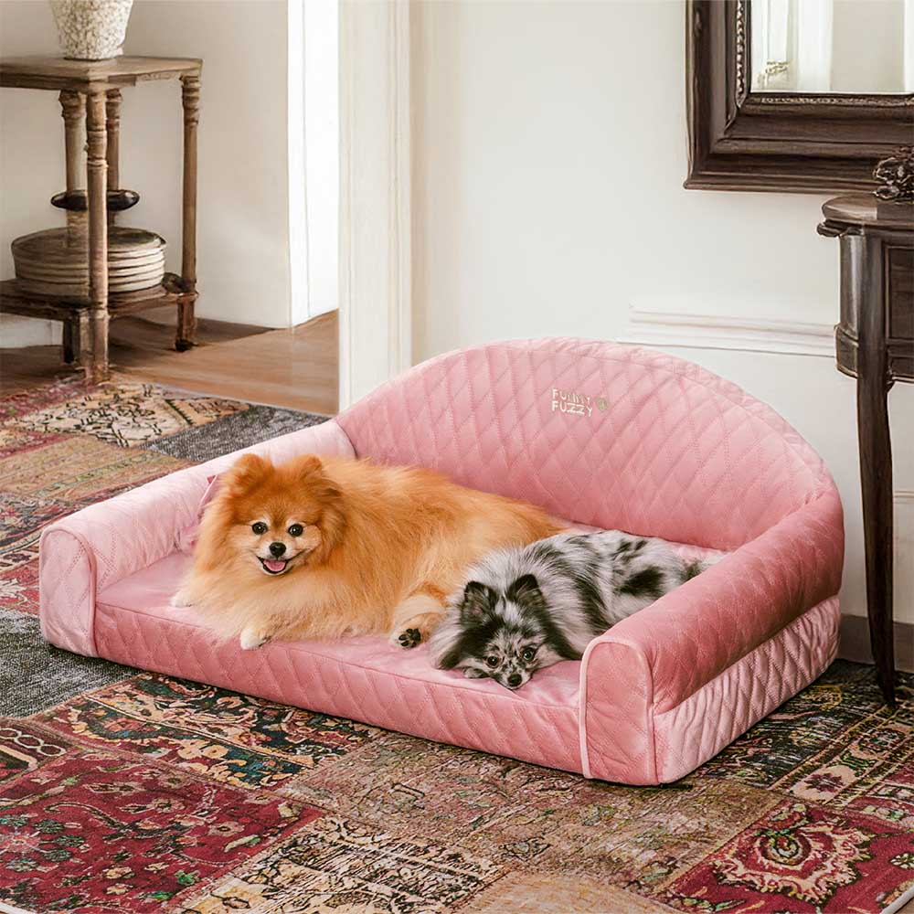 Pinky Cosy Bolster Dog Sofa Bed - Princess Lord