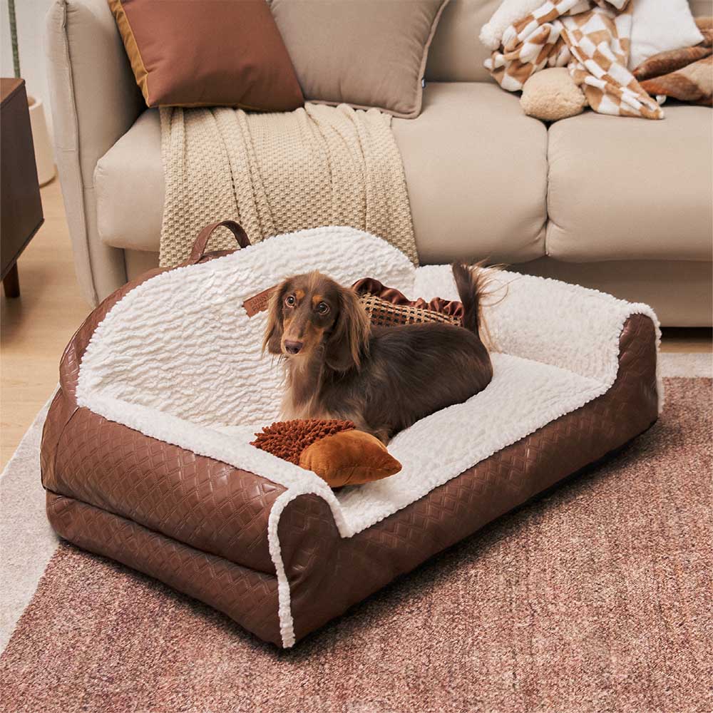 Classic Cosy Cushioning Pillow Bolster Dog Sofa Bed - Sofa Potato