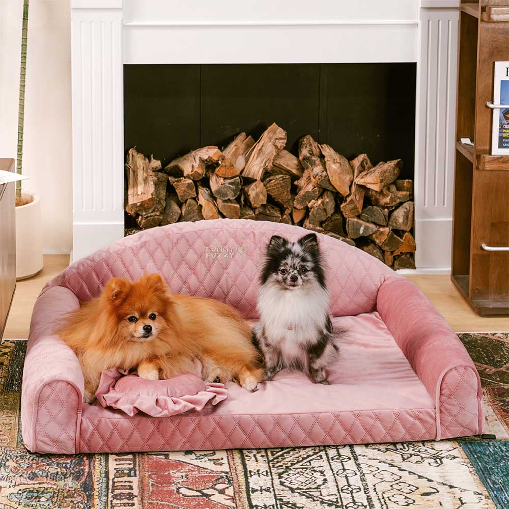 Pinky Cosy Bolster Dog Sofa Bed - Princess Lord