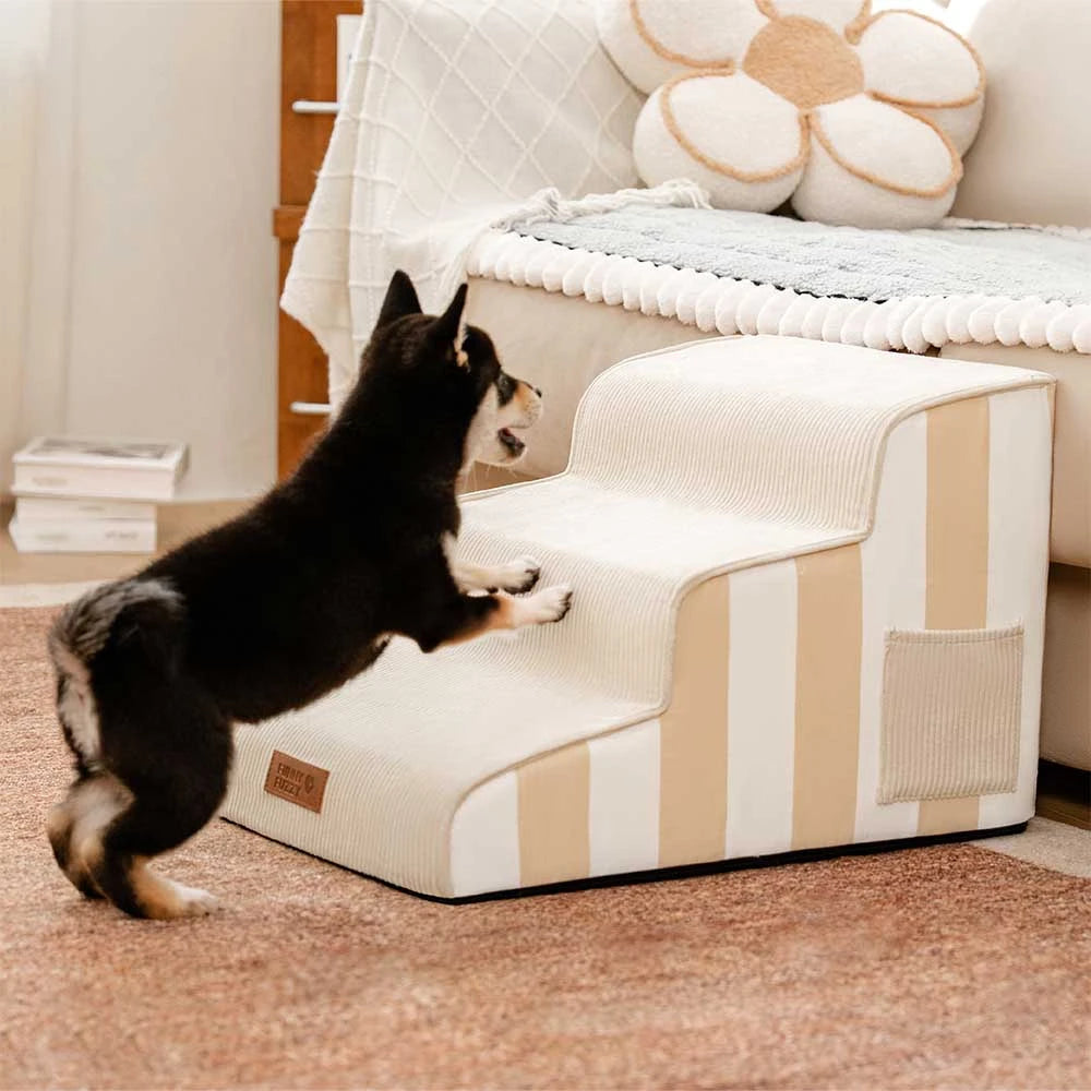 Trendy Striped Removable Sponge Anti-Slip Pet Step - SafeStep