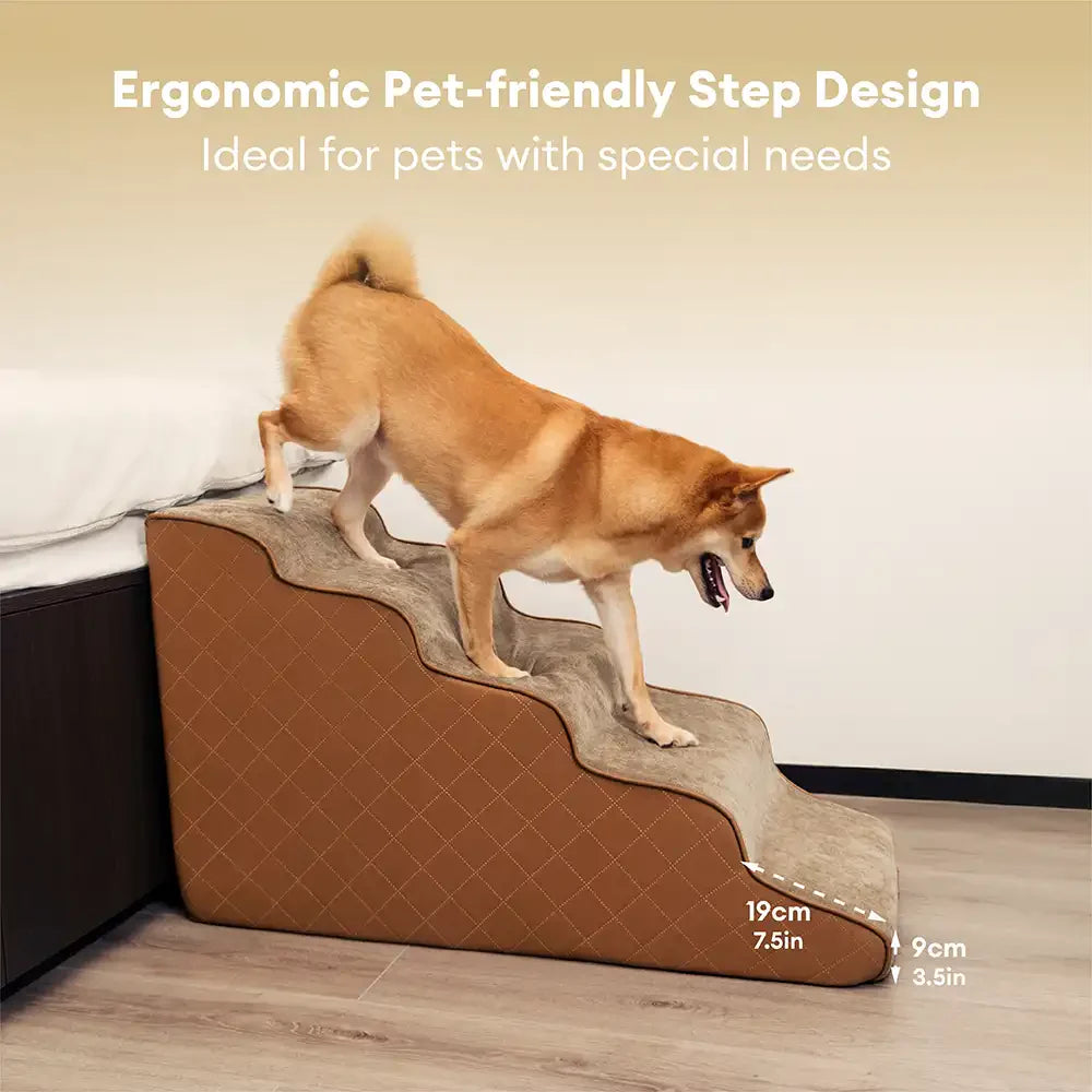 Faux Leather High-Density Sponge Removable Pet Steps - LuxeStep