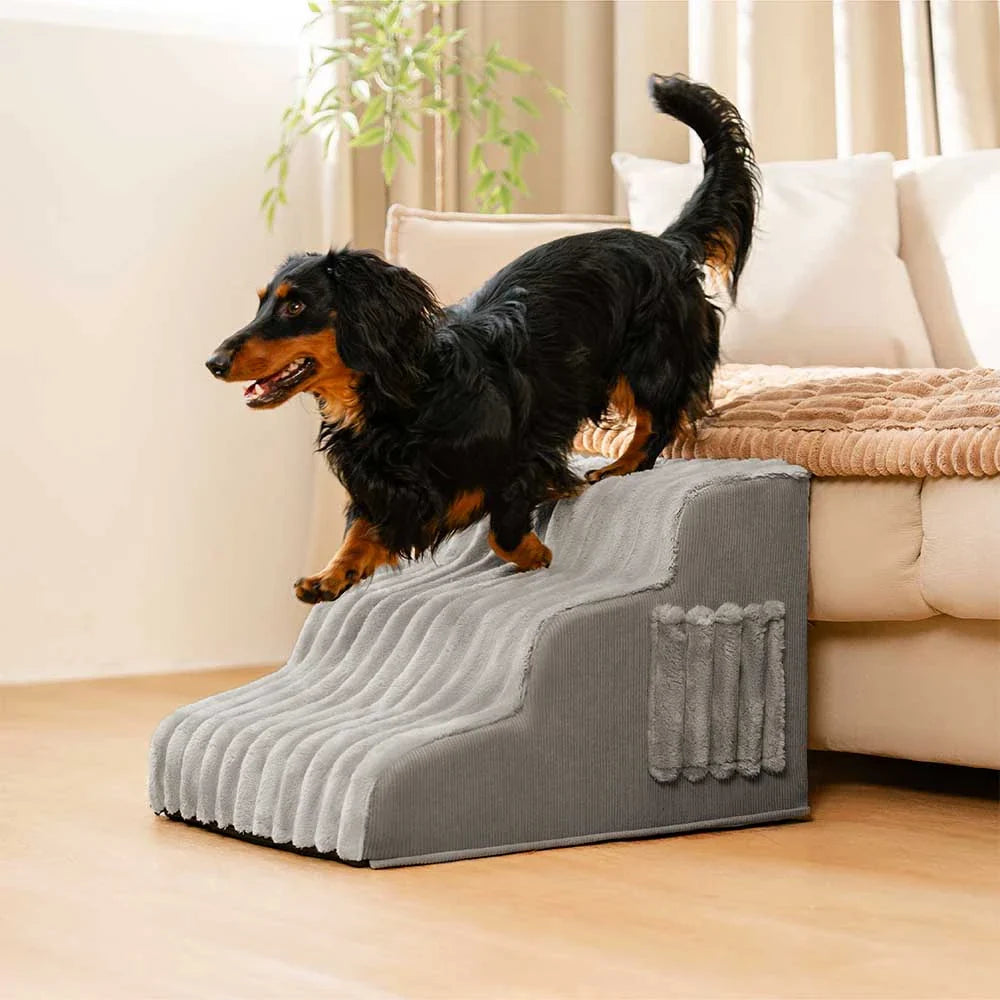 2 in 1 Fluffy Plush Sponge Detachable Pet Step＆Bed - CreamyRamp