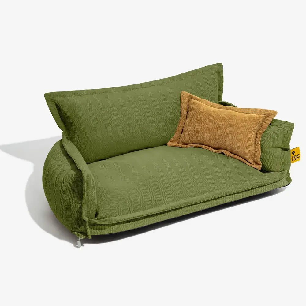 All-Season Chenille Dual-layer Removable Sponge Orthopaedic Dog Bed With Pillow