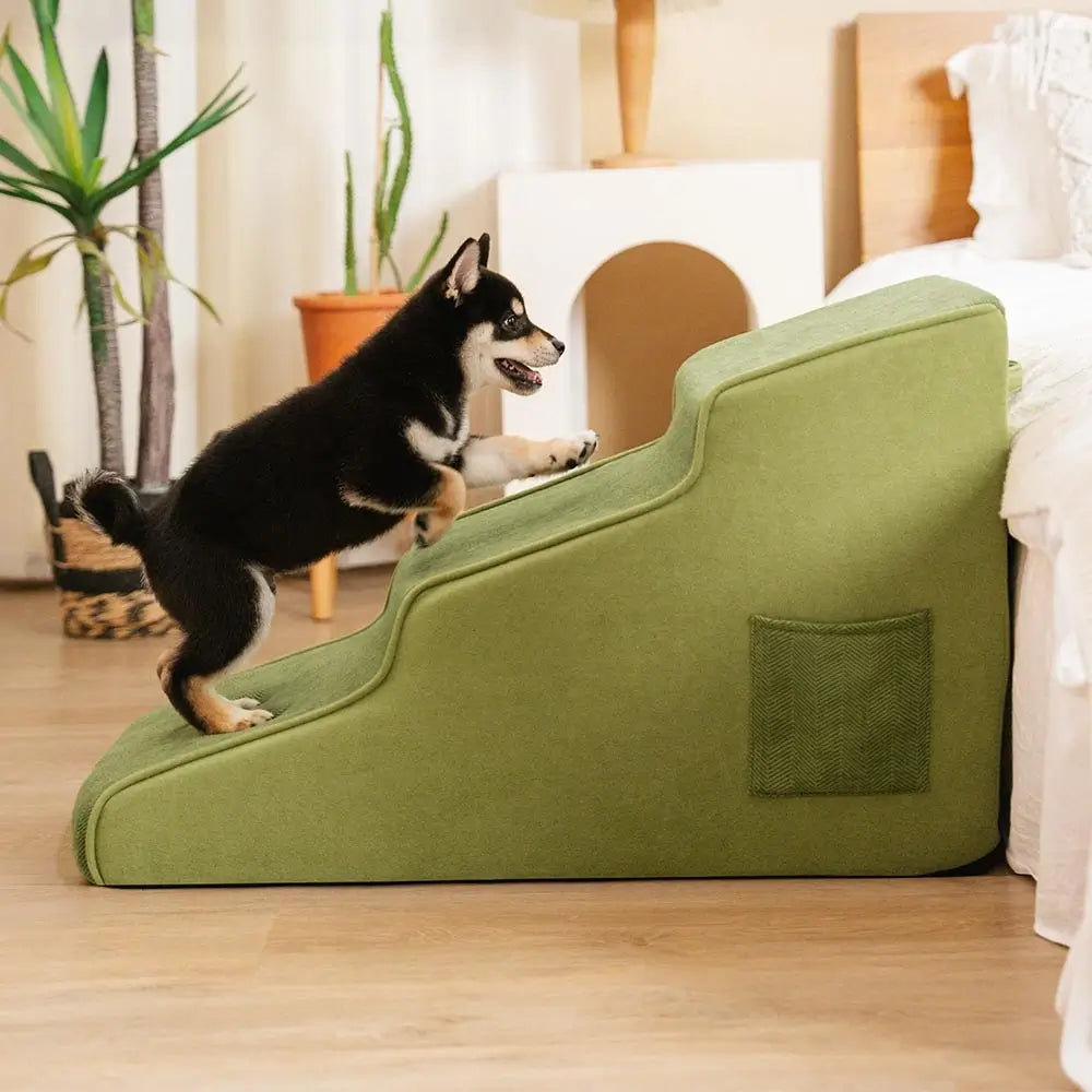 Chenille Extra Wide Non-Slip Removable Sponge Pet Steps - SafeRamp
