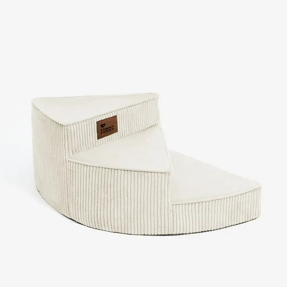 Cosy Corduroy Joint-Friendly Removable Spiral Pet Steps - CreamyStep