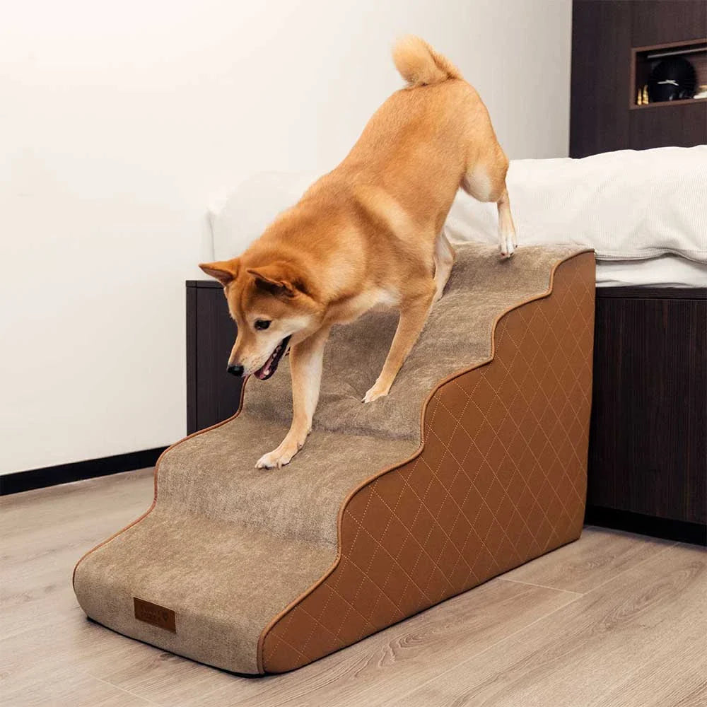 Faux Leather High-Density Sponge Removable Pet Steps - LuxeStep