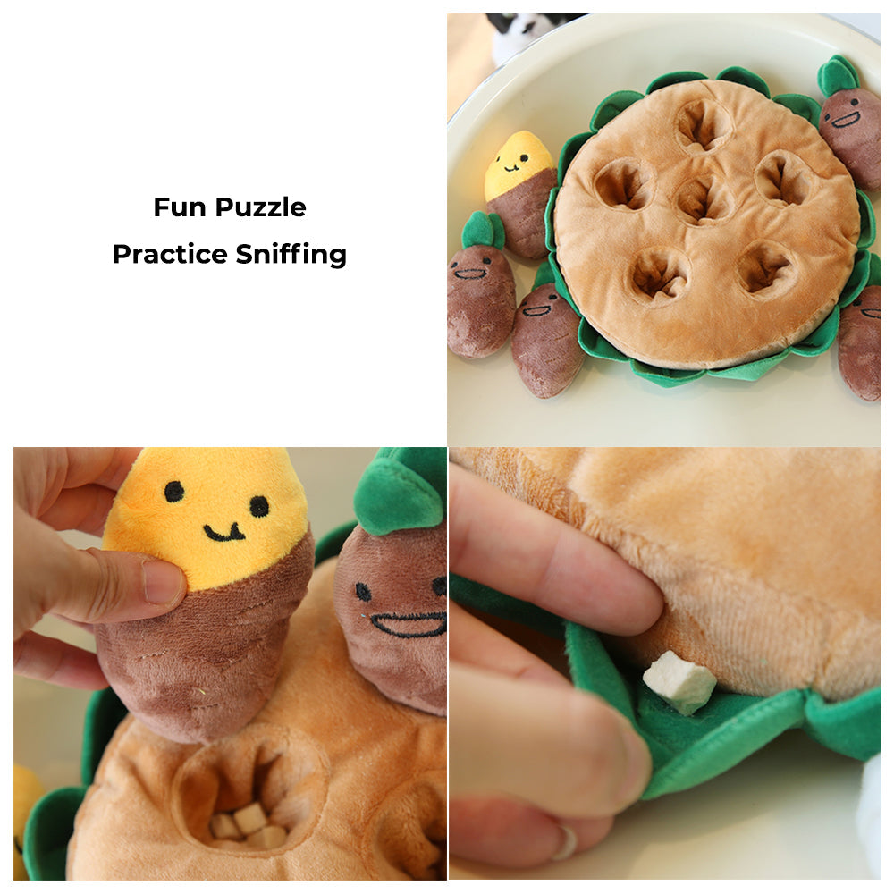 Sweet Potato Pull and Sniff Interactive Dog Puzzle Toy Set