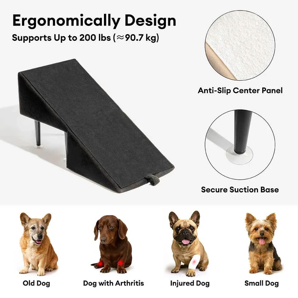 2-in-1 Convertible Wooden Home Step Stool Dog Ramp Steps