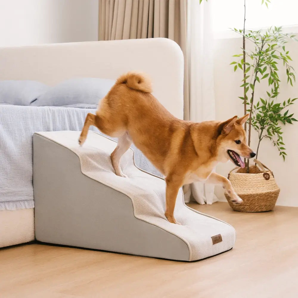 Chenille Extra Wide Non-Slip Removable Sponge Pet Steps - SafeRamp