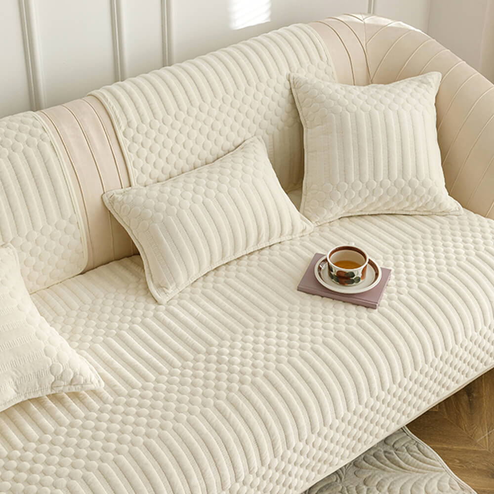 Warm Plush Vintage Non-Slip Sofa Cover