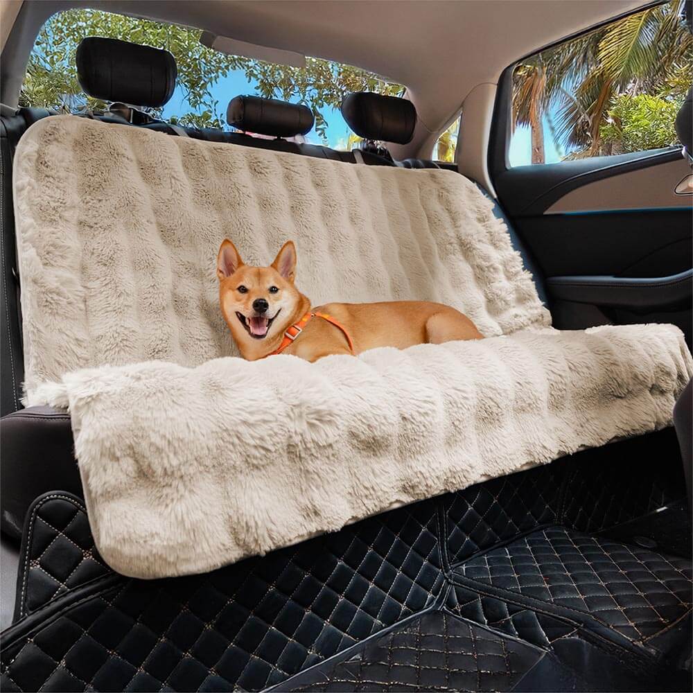 Fluffy Cosy Calming Pet Blanket Car Seat Protector Cover- Sure step