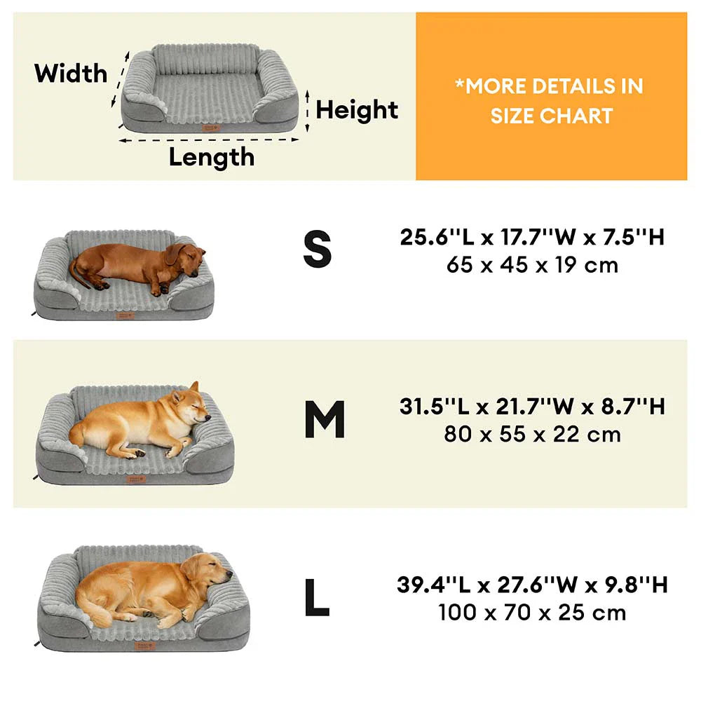 Fluffy Plush Orthopaedic Washable Bolster Dog Bed - ComfyPaws
