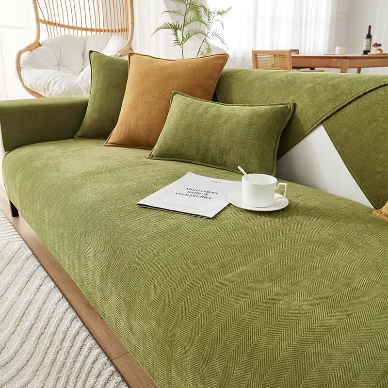 Herringbone Chenille Fabric Waterproof & Oil-proof Sofa Cover