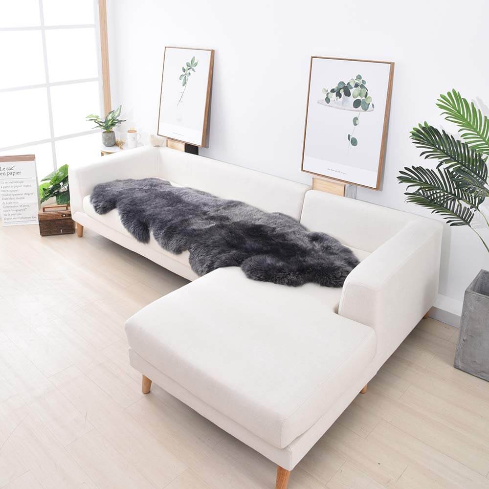 Long Plush Soft Irregular Cashmere Rug – Cosy Comfort for Your Home