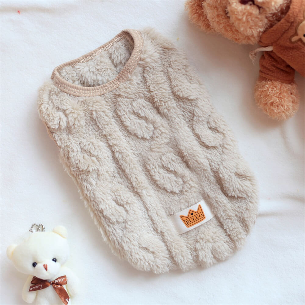 Cosy and Plush Fleece Dog Sweater – Available in Multiple Colours