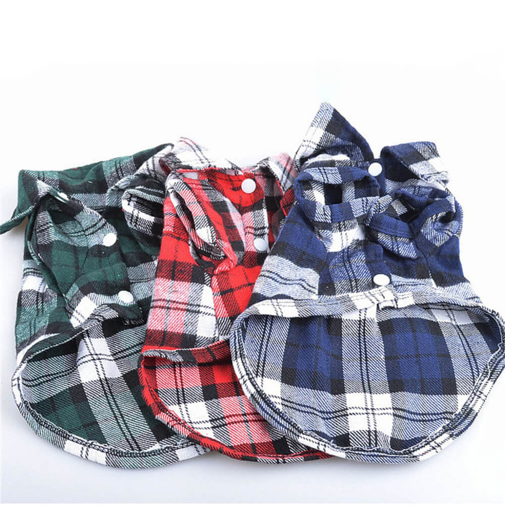 Classic Plaid Dog Shirt - Cosy and Stylish for Every Occasion