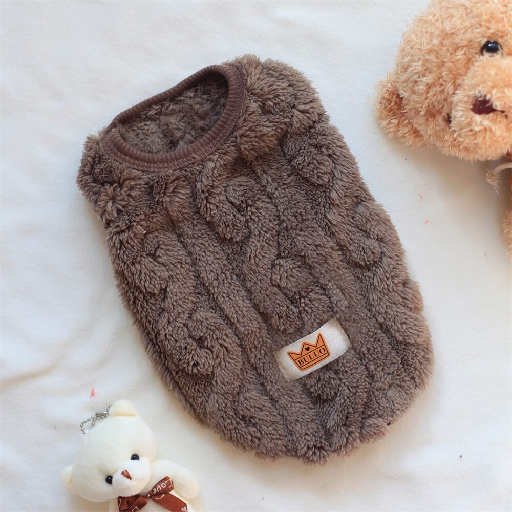 Cosy and Plush Fleece Dog Sweater – Available in Multiple Colours