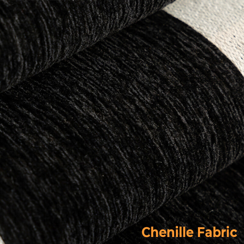 Classic Black Irregular-Shaped Chenille Anti-Scratch Non-Slip Sofa Cover