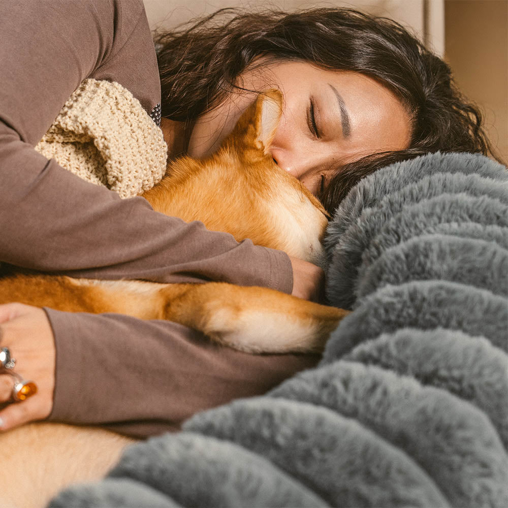 Classic Fluffy Super Large Donut Human Dog Bed - Cuddle Cradle