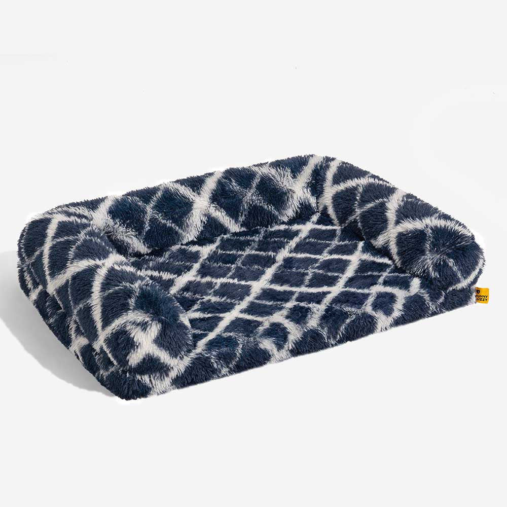 Classic Plaid Orthopaedic Bolster Dog Sofa Bed - Cosy Comfort