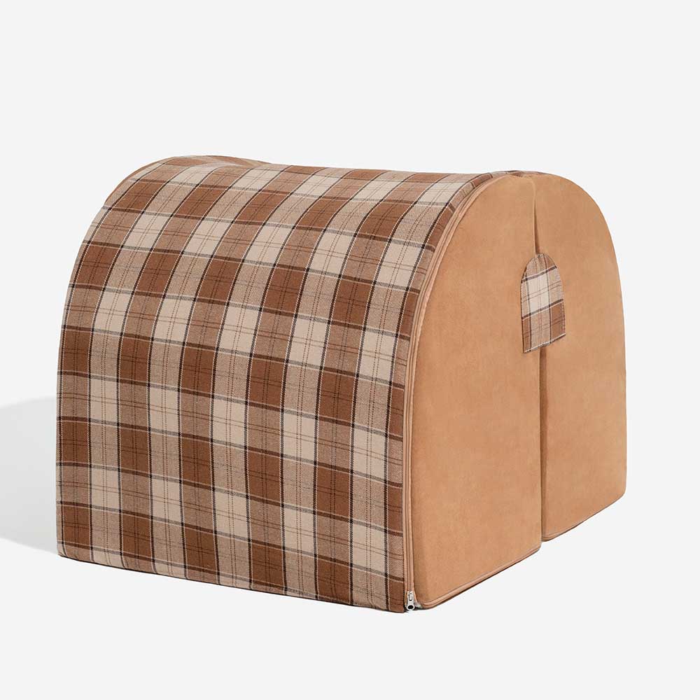 Classical Plaid House Orthopaedic Dog Bed - Retreat Cabin