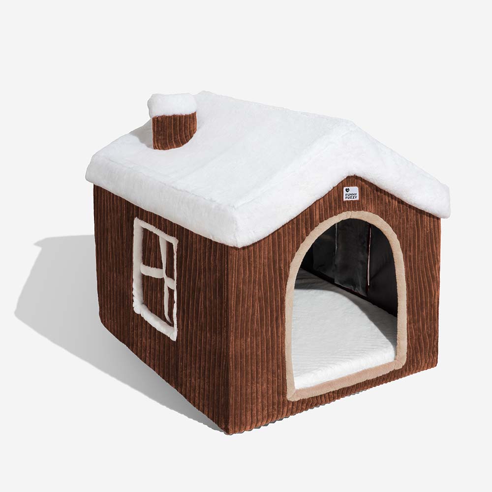 Christmas Snow House Cosy Warmth Large Dog House