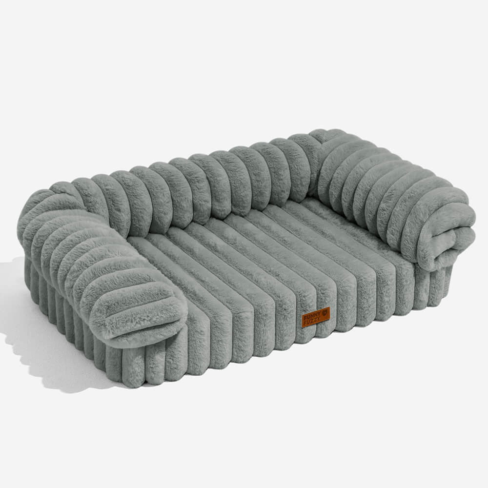 Cream Fluffy Comfort Orthopaedic Dog and Cat Sofa Bed