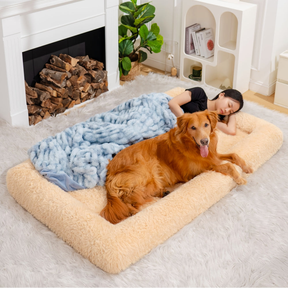 Luxury Super Large Sleep Deeper Oval Bed Human Dog Bed