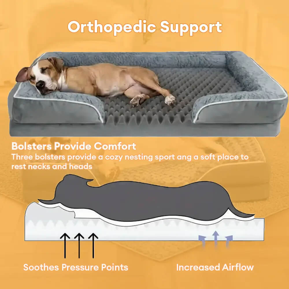 Detachable Waterproof Full Surround Support Orthopaedic Dog Bed