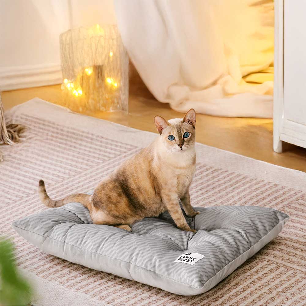 Dual-Sided Cosy Plush Washable Calming Cat Mat