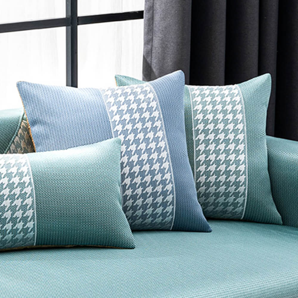 Cooling Houndstooth Ice Silk Breathable Sofa Cover